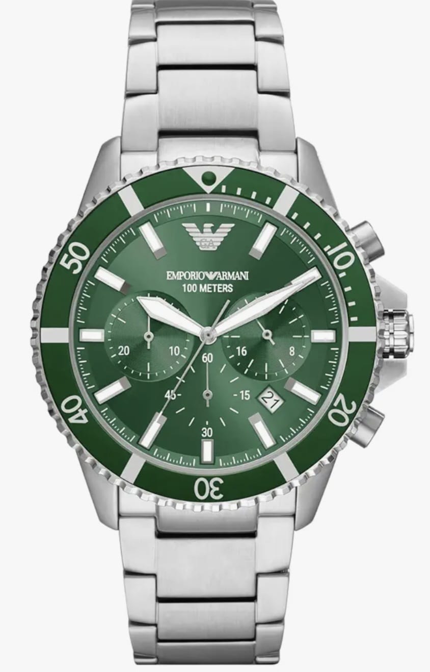 Emporio Armani Men Green Dial Analogue Watch Emporio Armani Men Green Dial Analogue Watch
